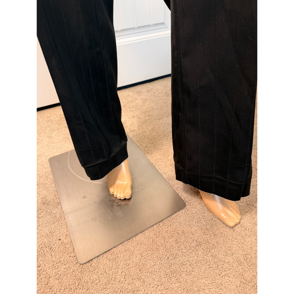 Women's Attention Black Pinstripe Pantsuit 2 Modern Professional Office Business - Picture 11 of 16